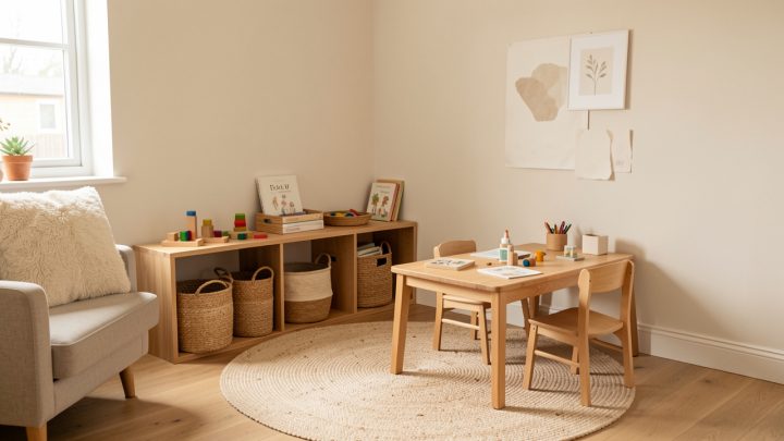 Créer un coin Montessori dans un petit espace sans envahir le salon